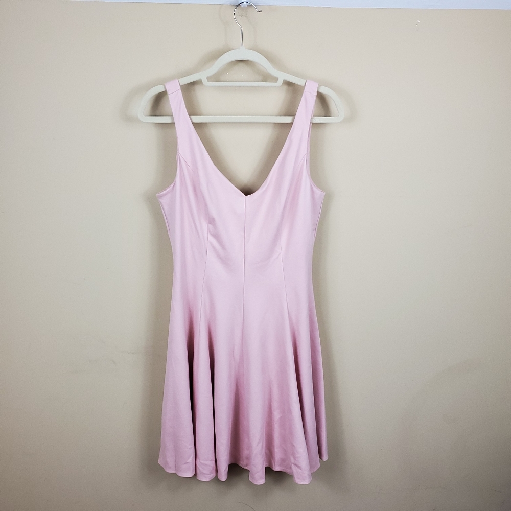 GB × Amanda Uprichard Pink Fit and Flare Dress